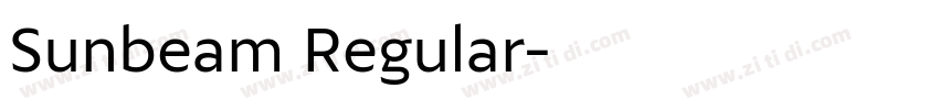 Sunbeam Regular字体转换
